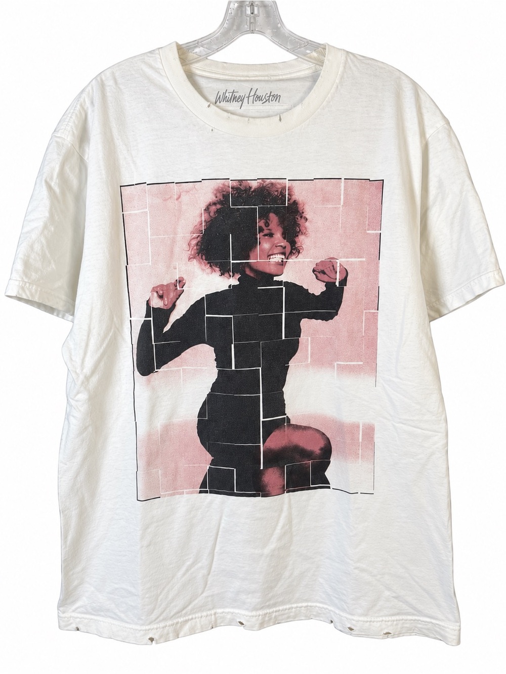 Graphic Tee - White with Pink Whitney Houston Shirt